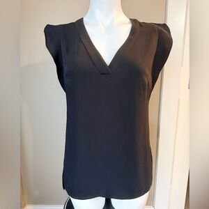 White House Black Market Black Sleeveless Blouse